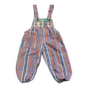 90's Youth Guatemala Boho Style Multi Colored Overalls